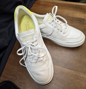 Cole Haan Grand Cross Court White Leather Sneakers. Size 7